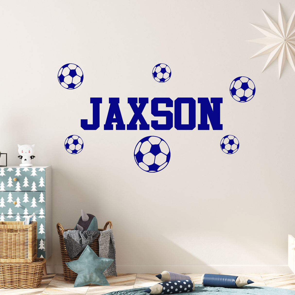 Football Wall Stickers With Personalised Name