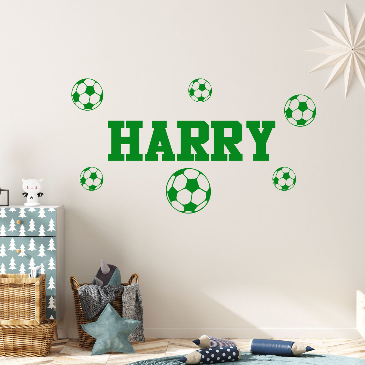 Football Wall Stickers With Personalised Name