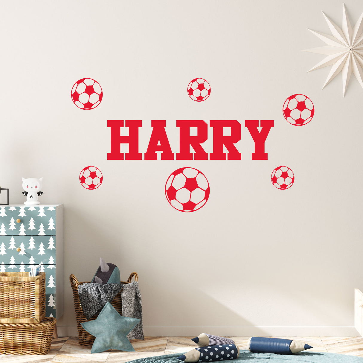 Football Wall Stickers With Personalised Name