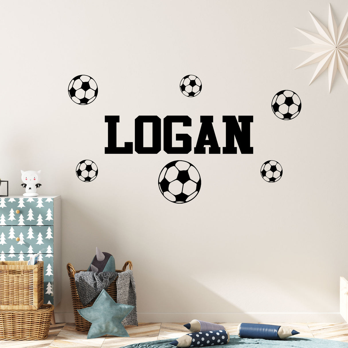 Football Wall Stickers With Personalised Name