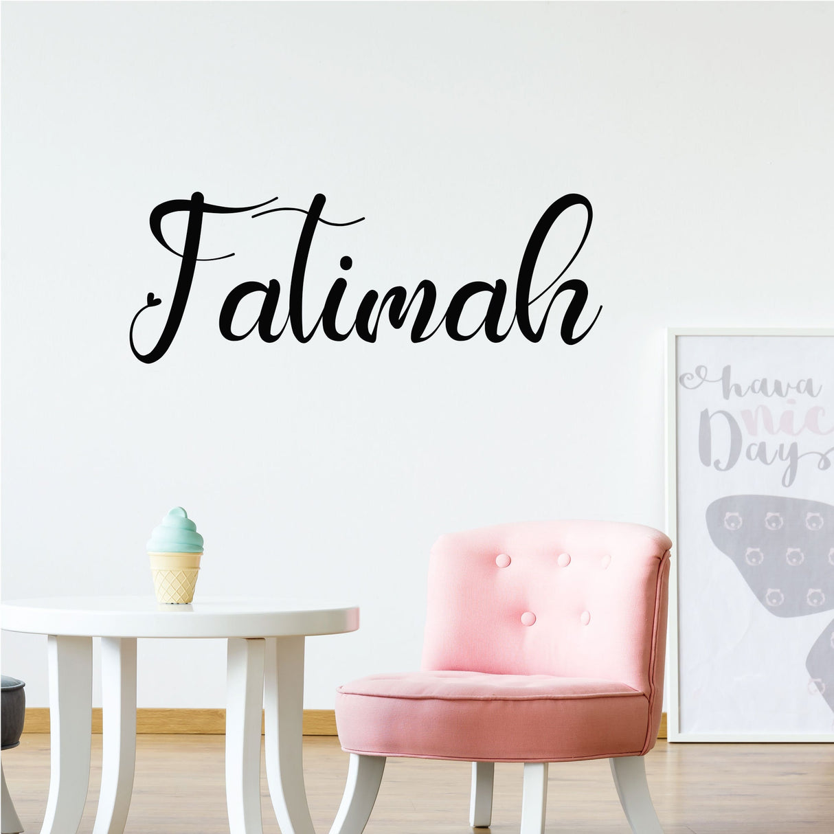 Muslim Girl's Name Wall Stickers Islamic Nursery
