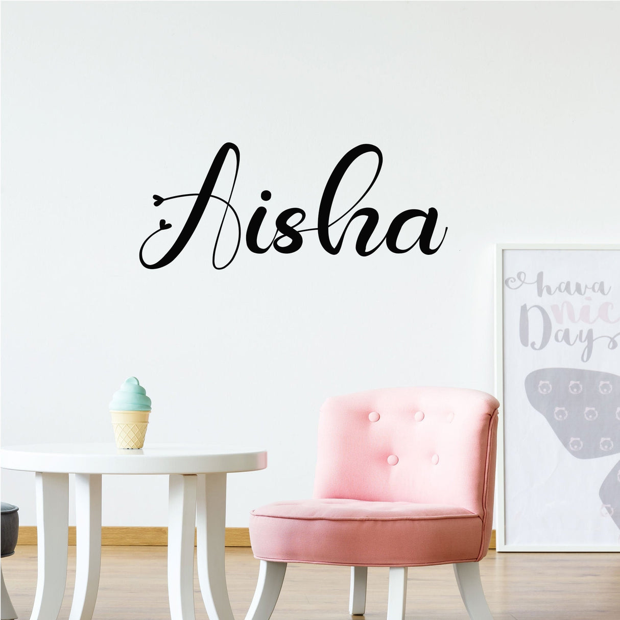 Muslim Girl's Name Wall Stickers Islamic Nursery