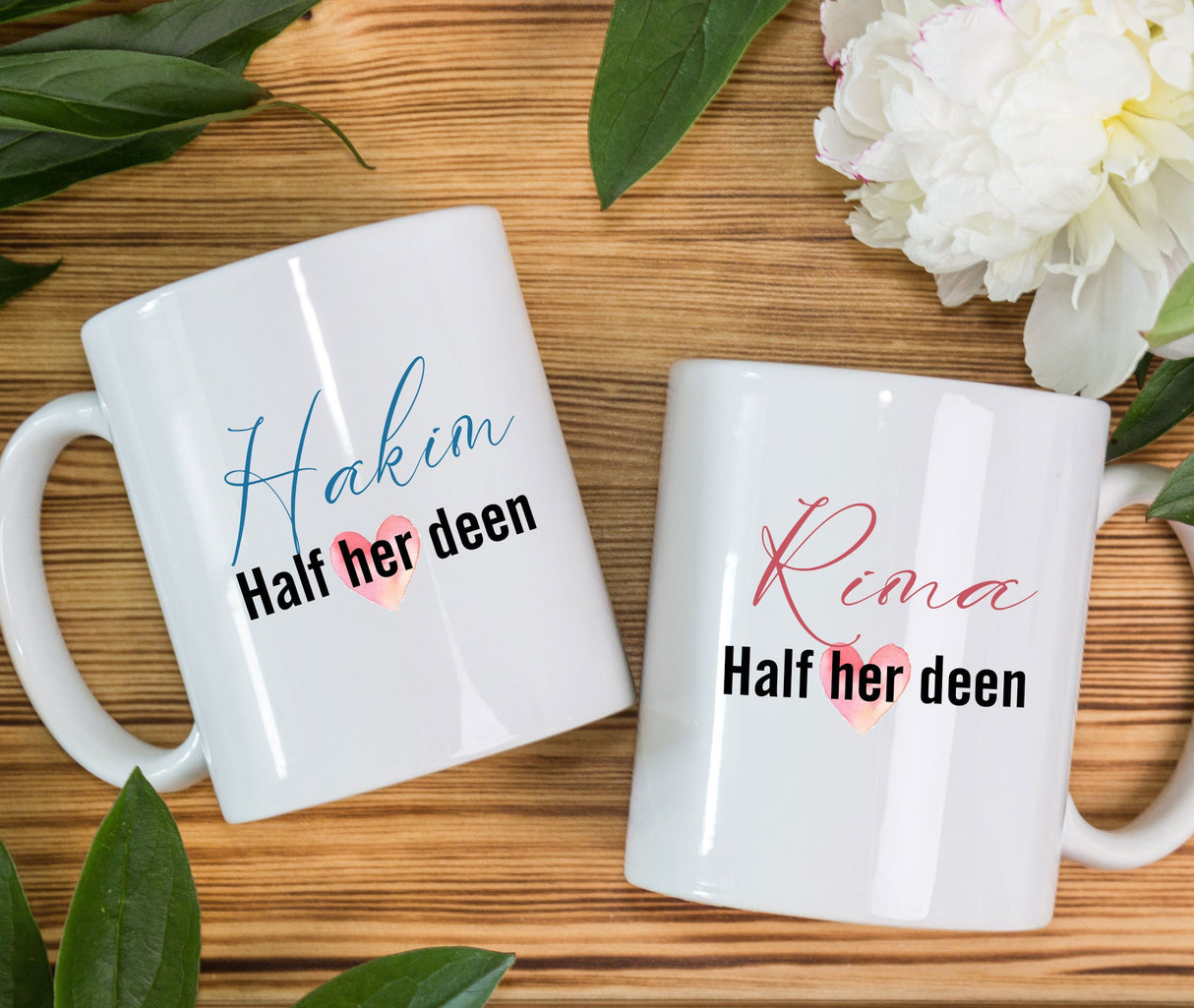 Half Her Deen and Half His Deen Coffee Mugs