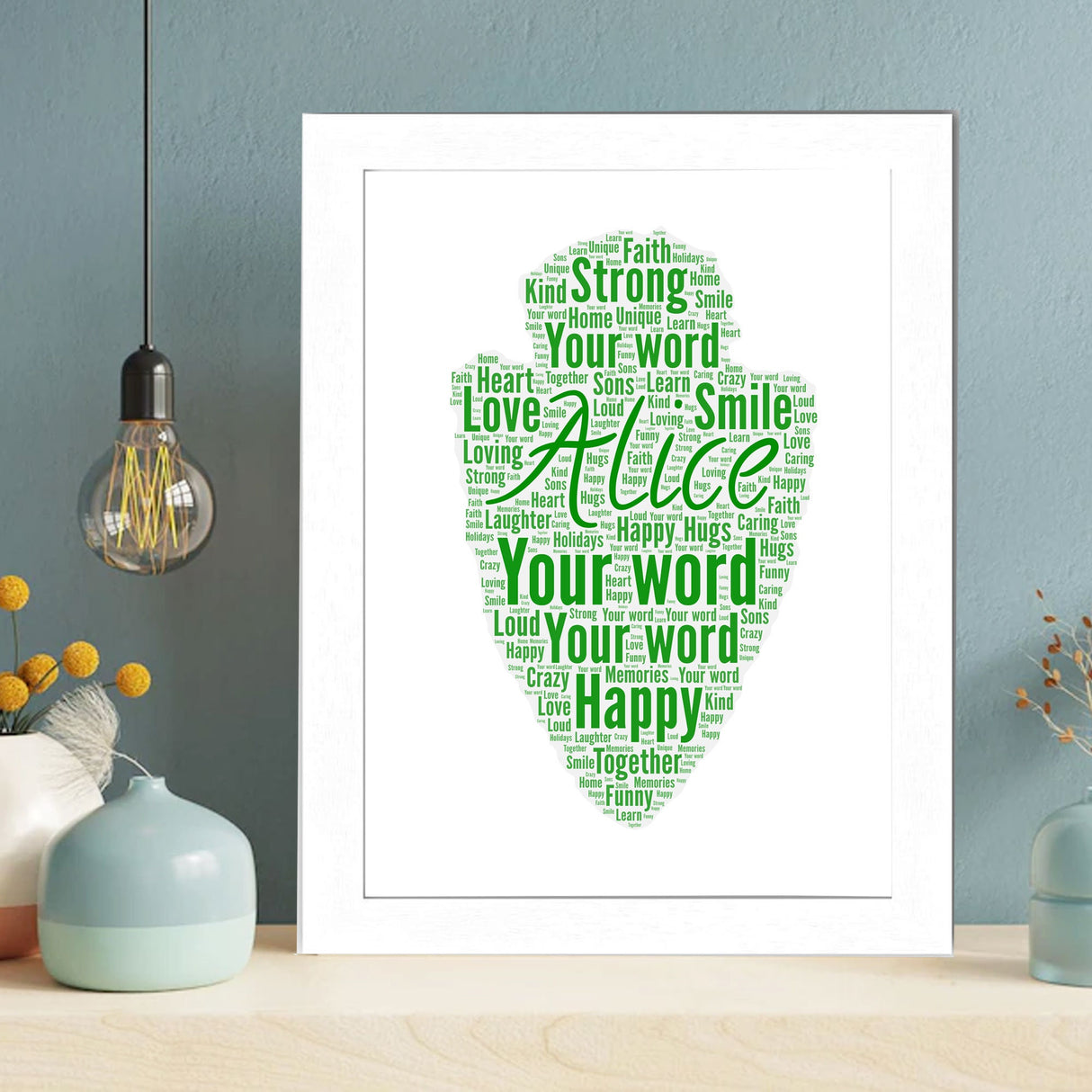 Personalised Arrowhead Word Art Print