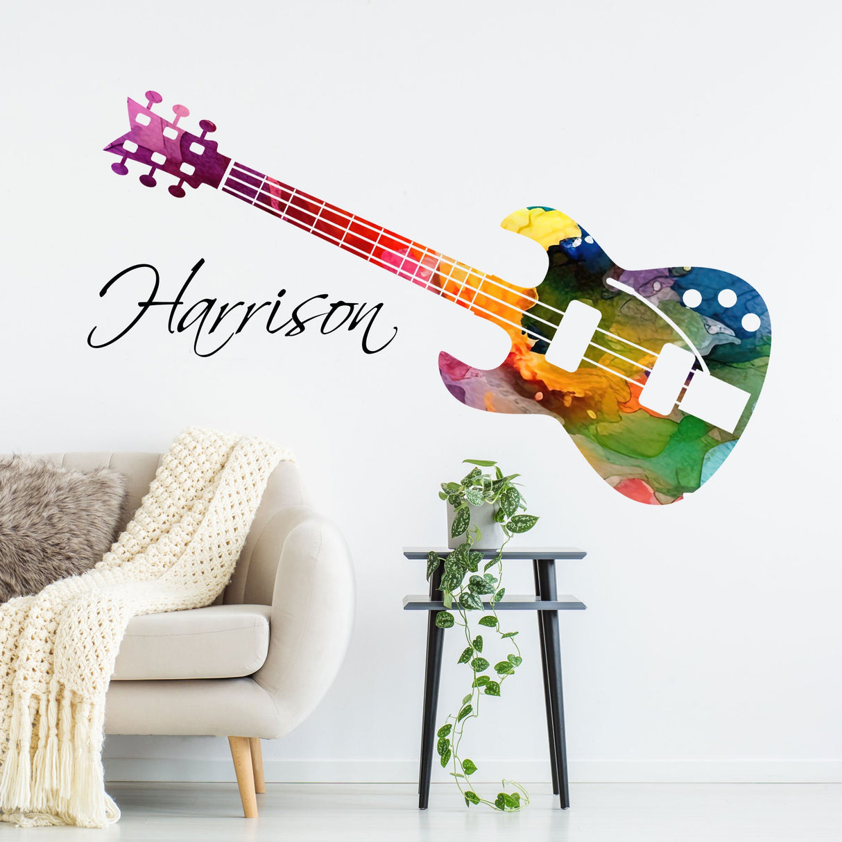 Guitar Wall Stickers With Customized