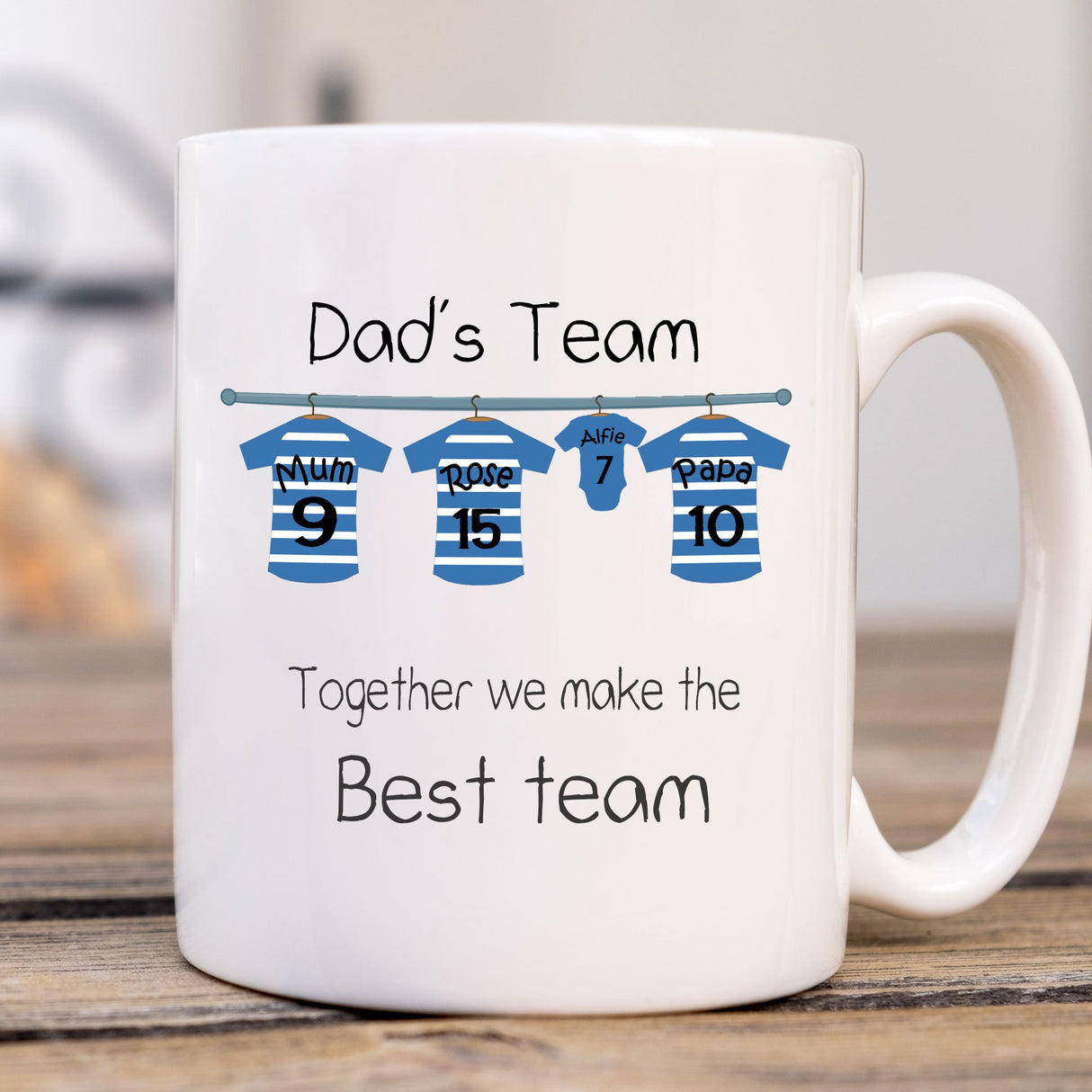 Personalised football Name mug for Muslim family, Islamic mug Gift Mug, Father's Day Gift , Eid Gift, Muslim mug gift for Abbu, Abu Ji, Baba
