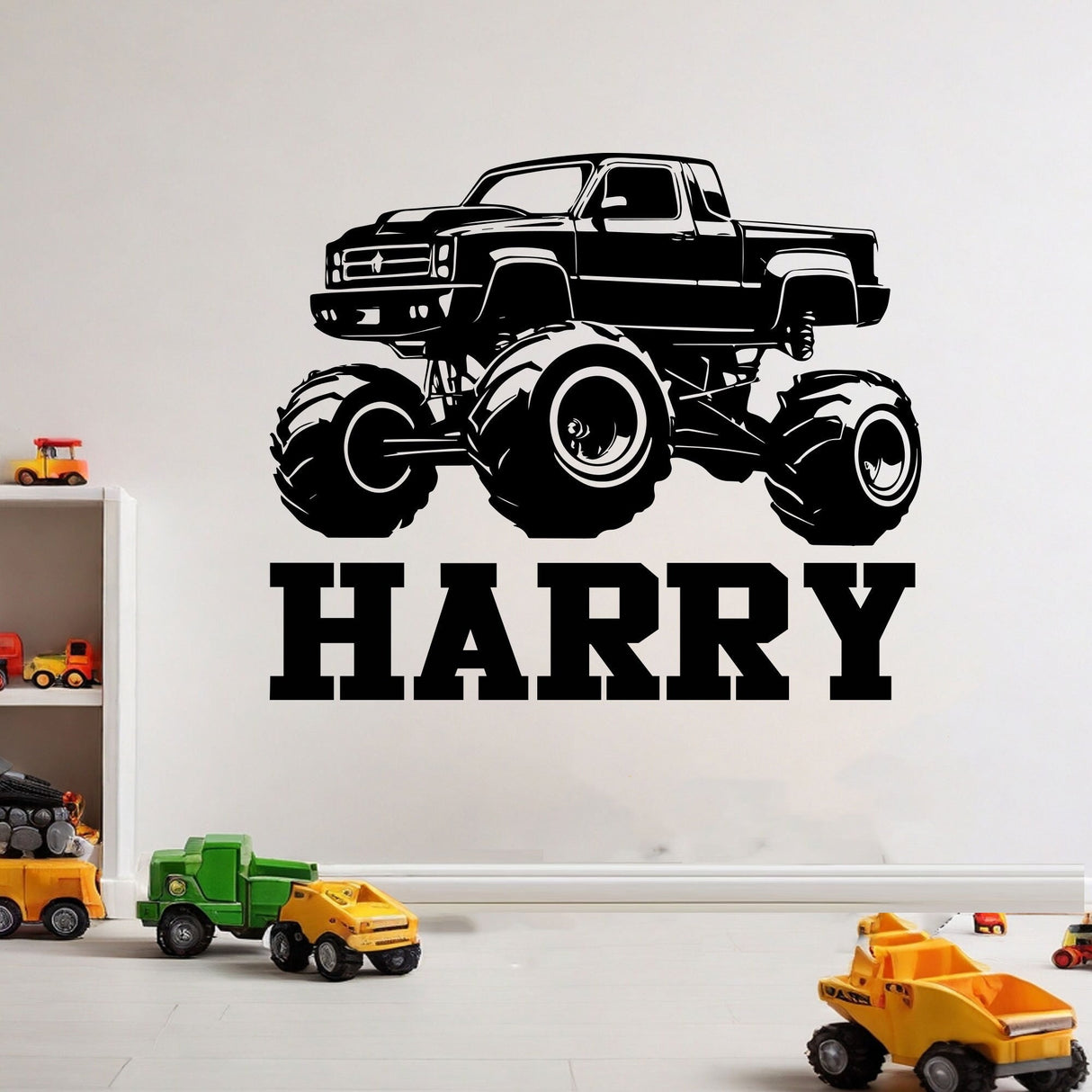 Monster Truck Personalised Name Wall Stickers