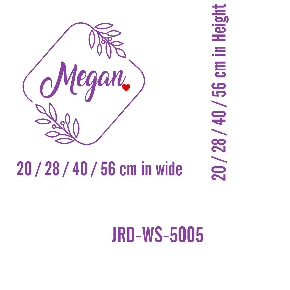 Girl's Name border wall stickers, Custom Name wall stickers, Personalised name vinyl wall decals, Wall Stickers for Girls