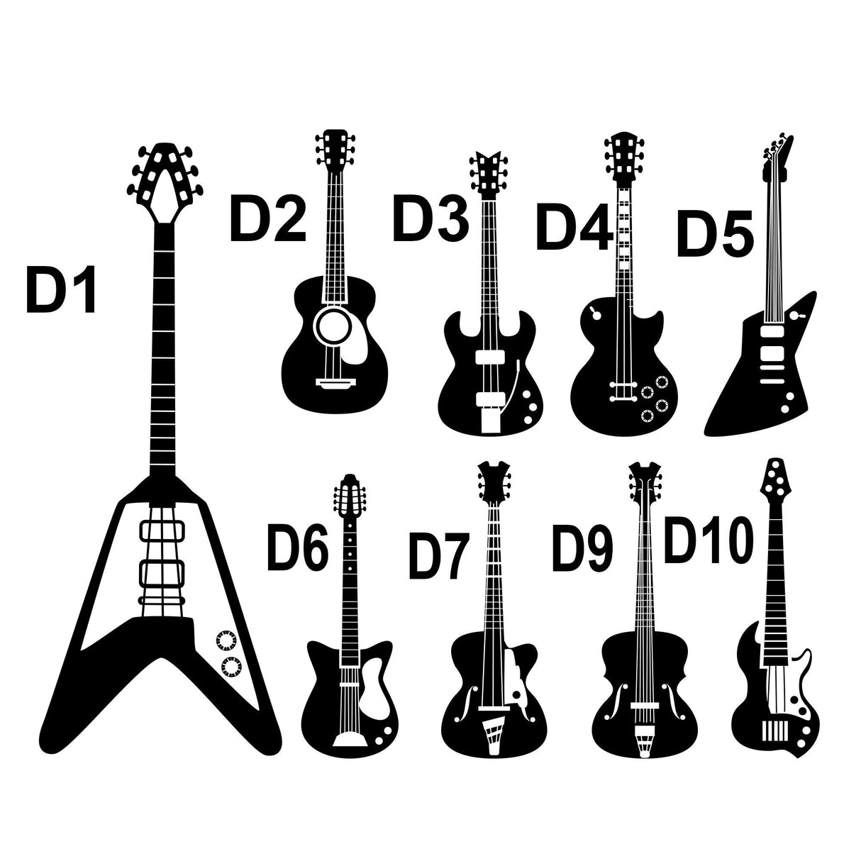 Personalised Guitar Wall stickers, Personalised Guitar Wall stickers, Custom Boy name Guitar decals, music studio, Office Decor