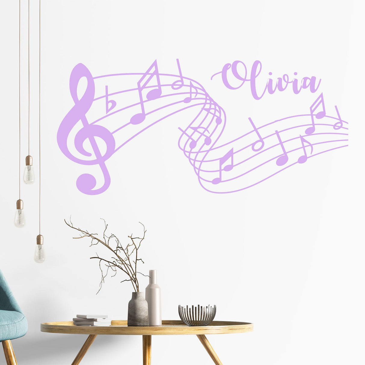 Music Notes Wall Stickers Personalised