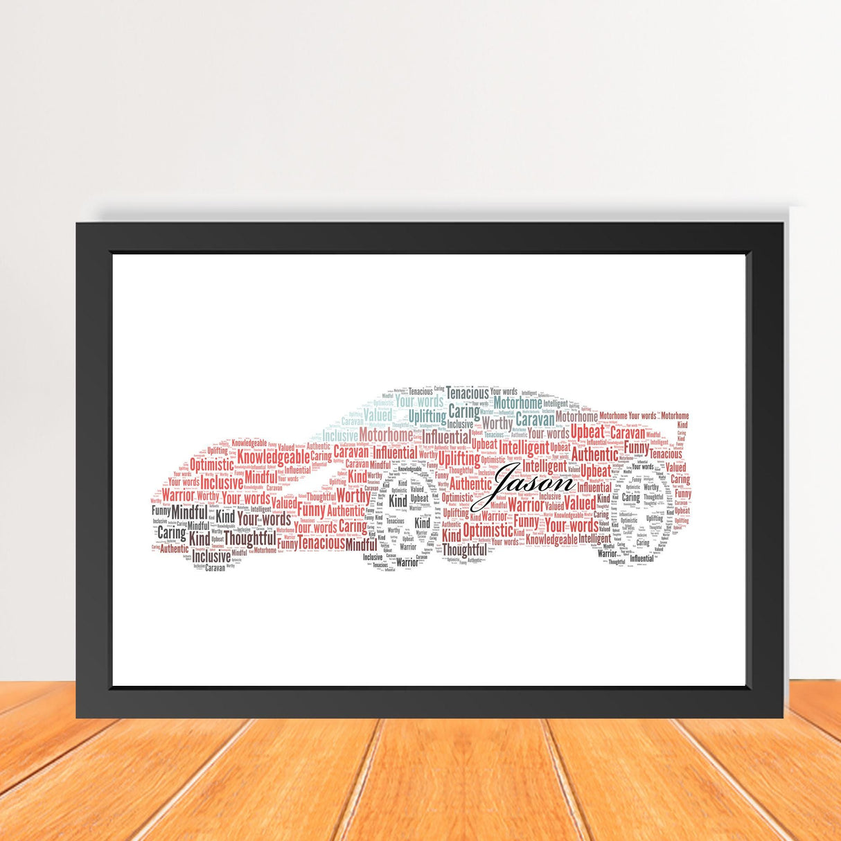 Custom Sports Car Word Art Print with Frame
