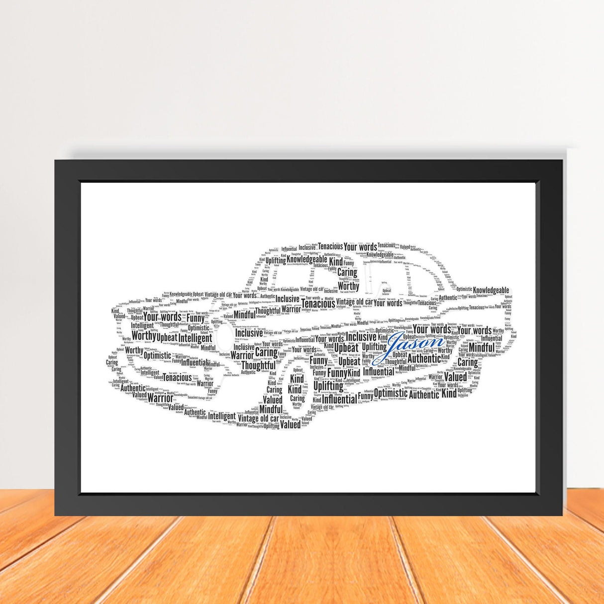 Vintage Classic Car Word Art Frame