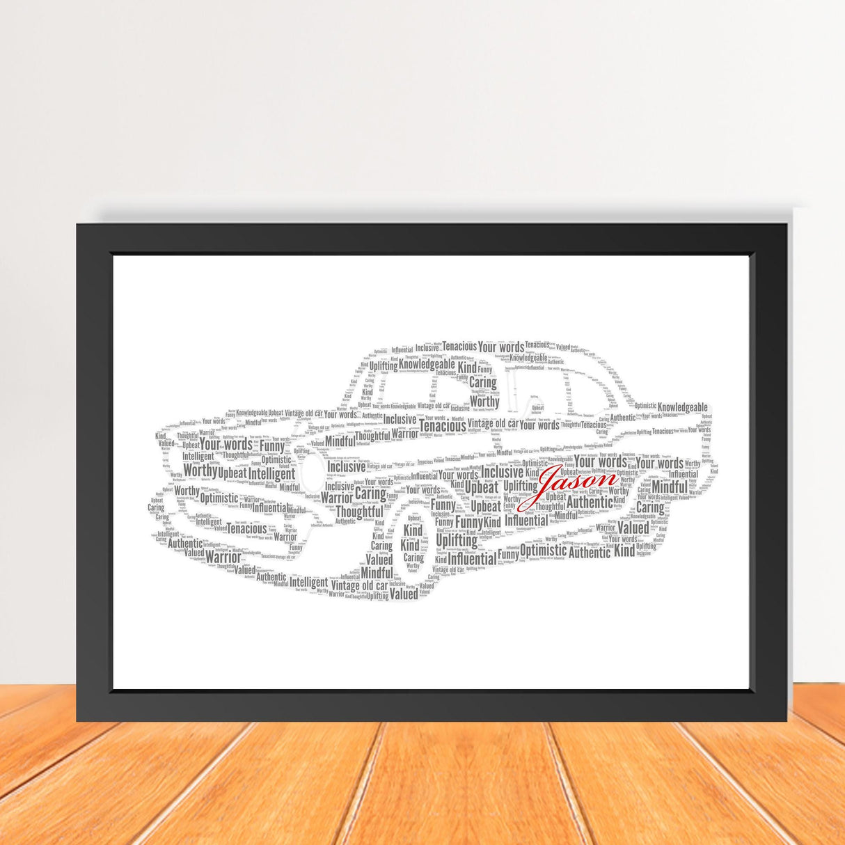 Vintage Classic Car Word Art Frame