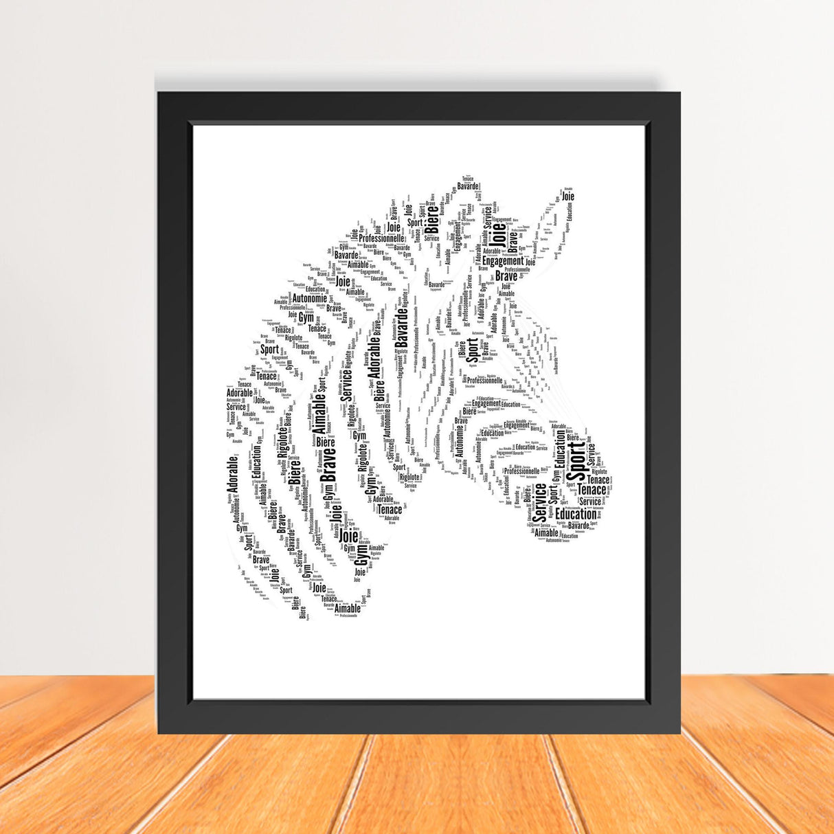Custom Zebra Print Best Teacher Word Art Gifts