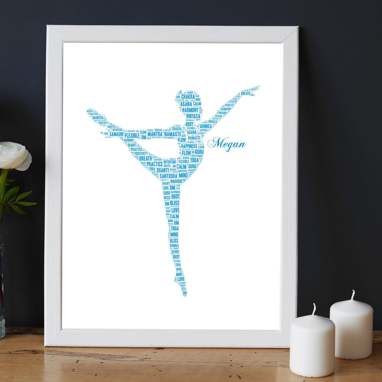 Personalised Gymnastics Figure Word Art Frame