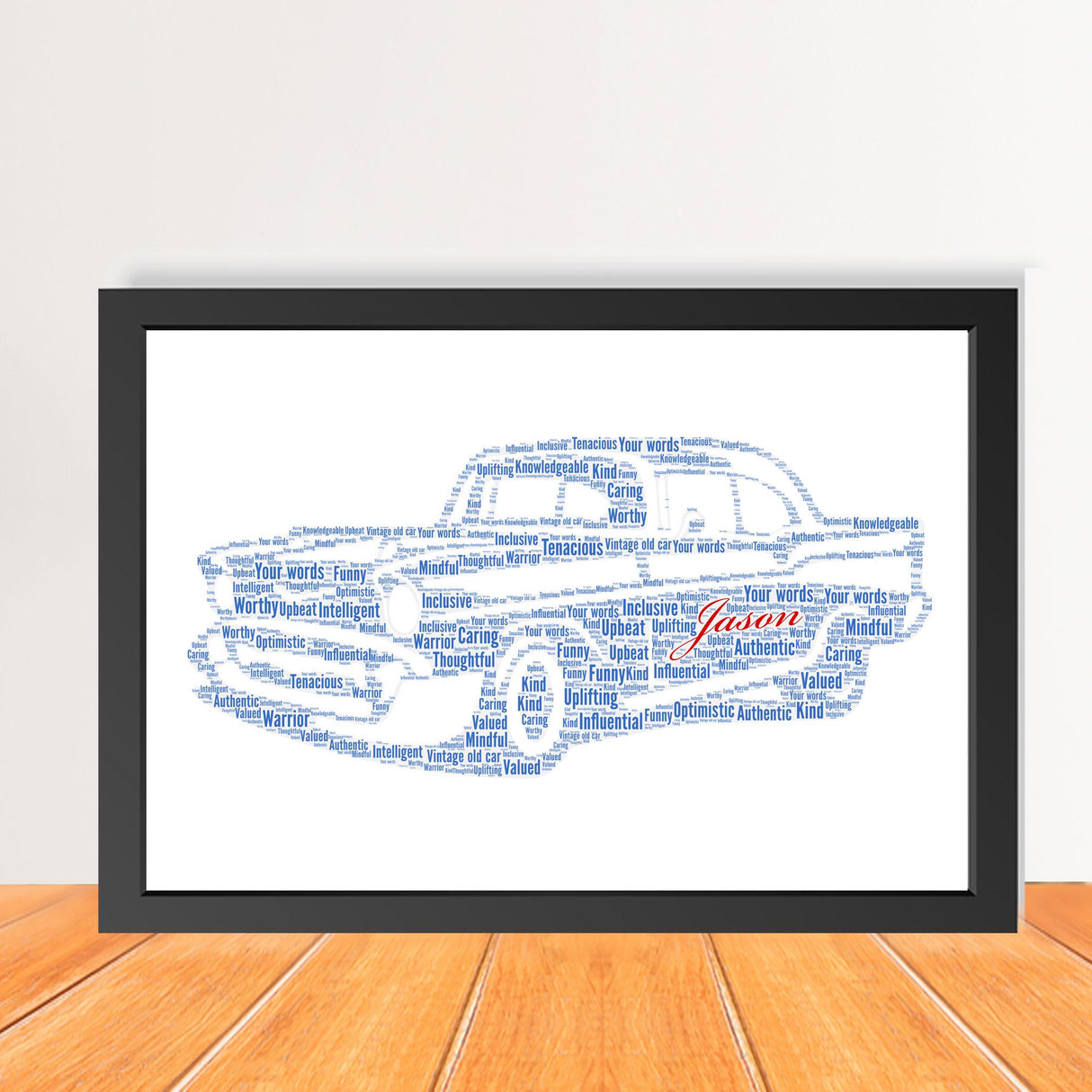 Vintage Classic Car Word Art Frame