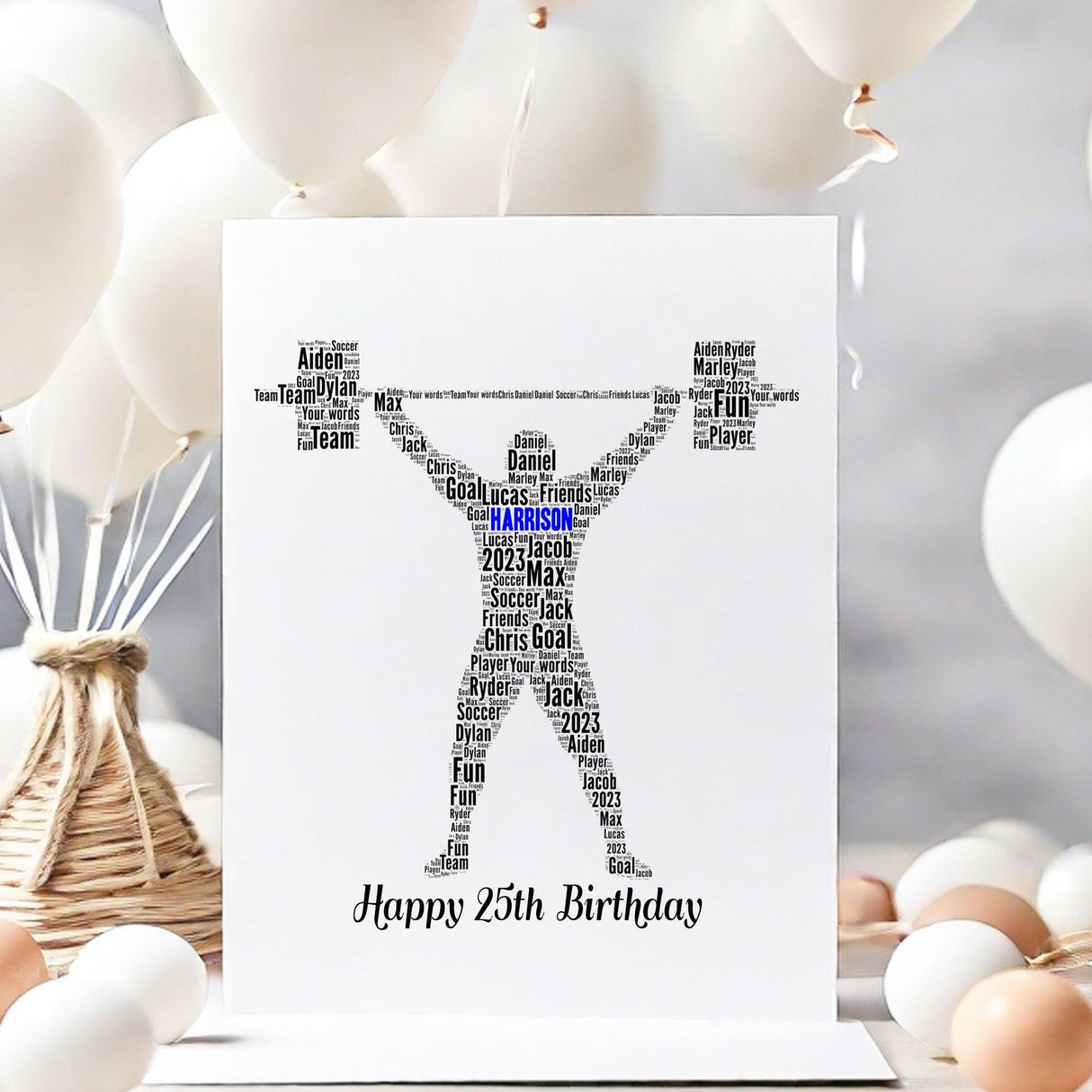 Weightlifting word art Card, birthday number Cards, Weightlifting wall art, For Her, Girls, Kids - Daughter, Mother, A5 size birthday cards