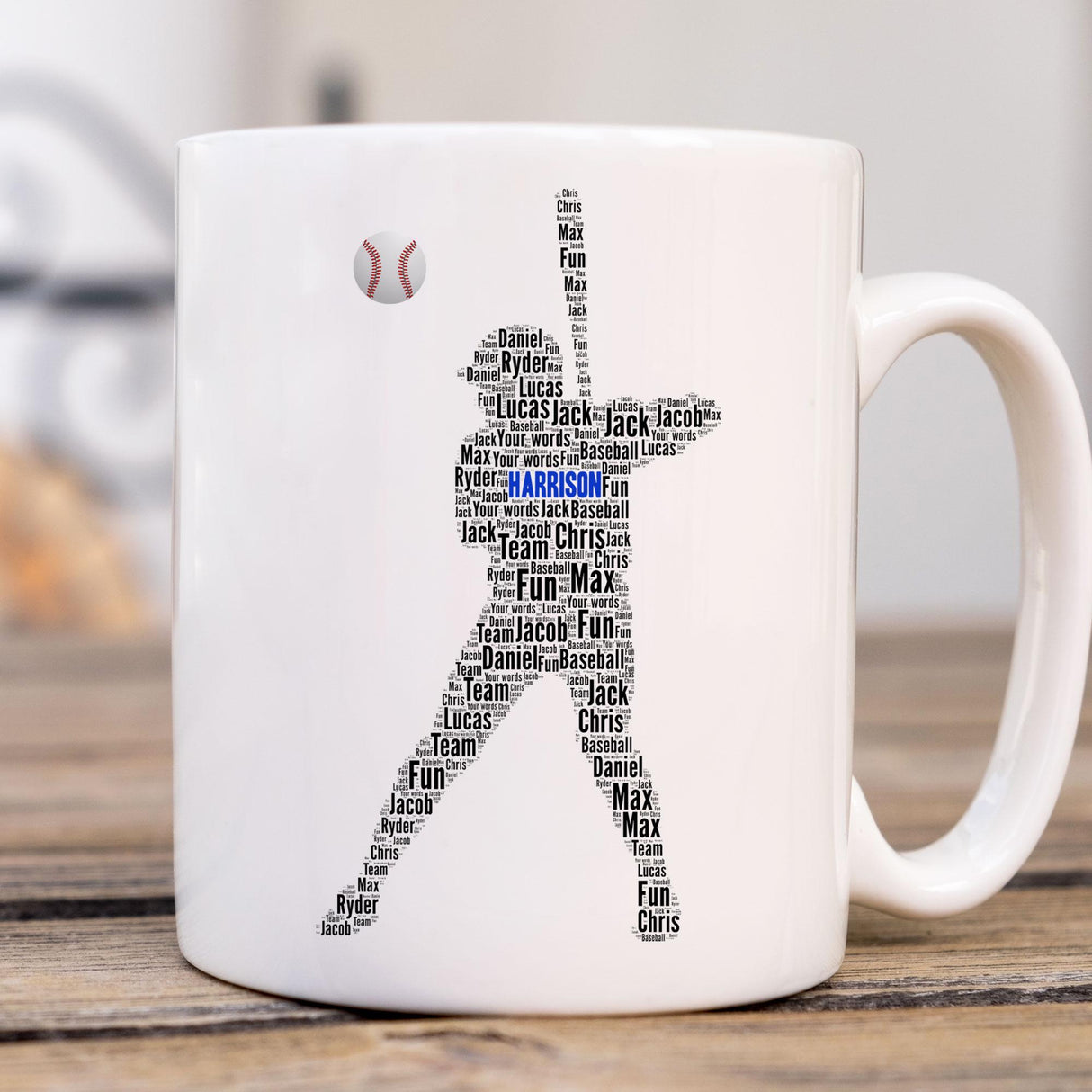 Baseball word art birthday Card, number Cards, Baseball player wall art, For Her, Girls, Kids - Daughter, Mother, A5 size birthday cards