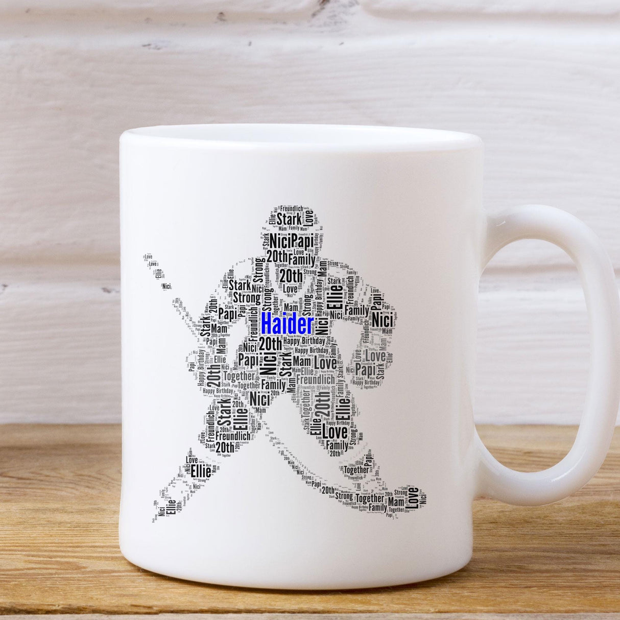 Personalised Ice Hockey Card, birthday word art Cards, For Her, Him, Boys, Girls, Kids - Daughter, Son, Father, A5 size birthday cards