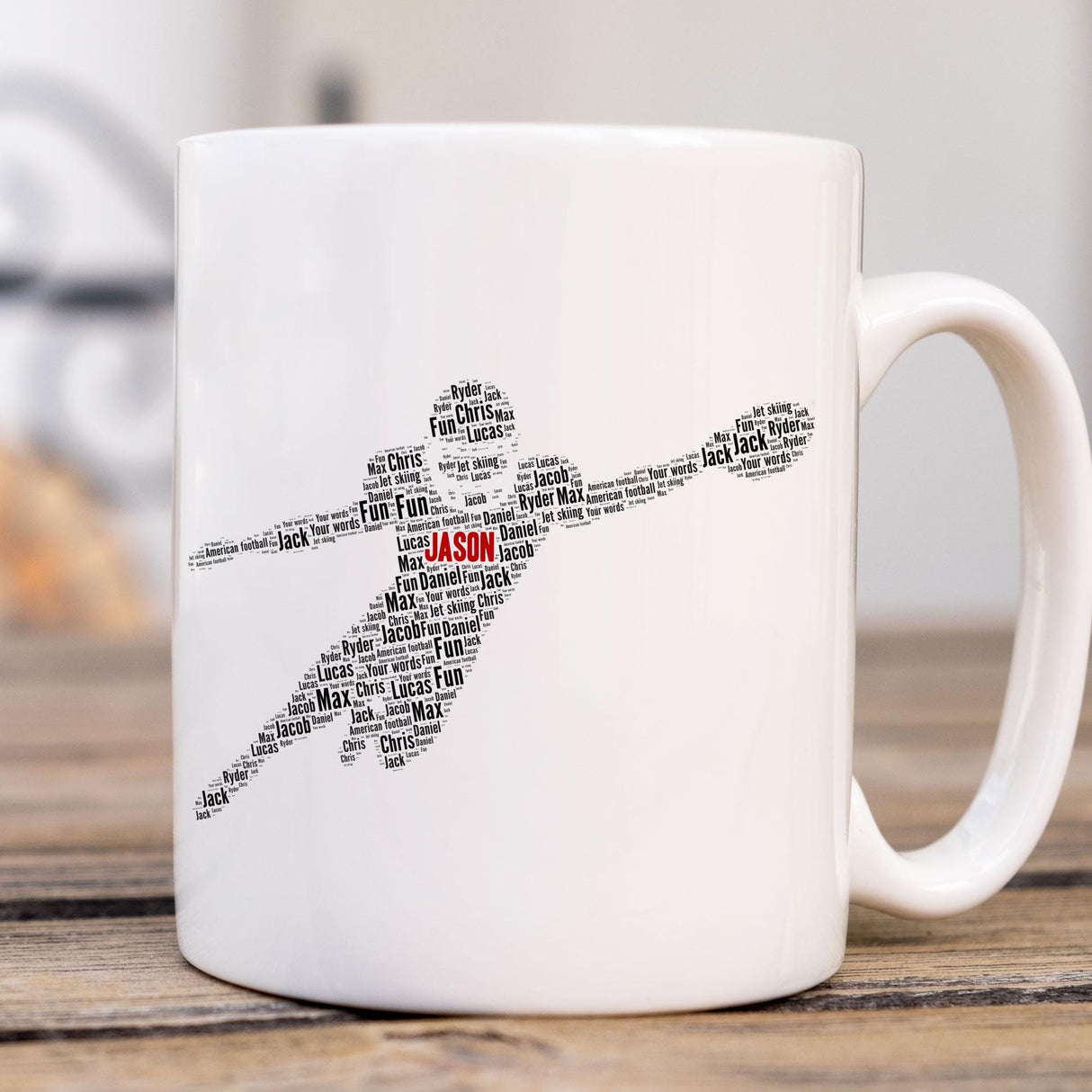 Personalised American football Birthday Card, word art Cards, For Her, Him, Boys, Girls, Kids - Daughter, Son, Father, A5 greeting cards