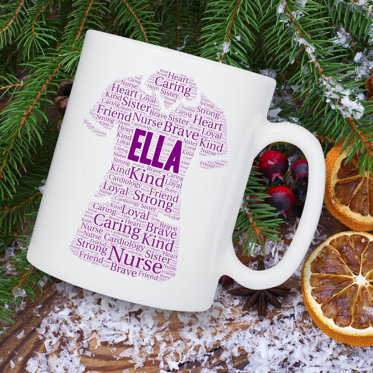 Personalized Nurse Birthday card, Nurse Word Art Print, NHS Worker Tunic Word cloud Print, For Her, A5 greeting cards