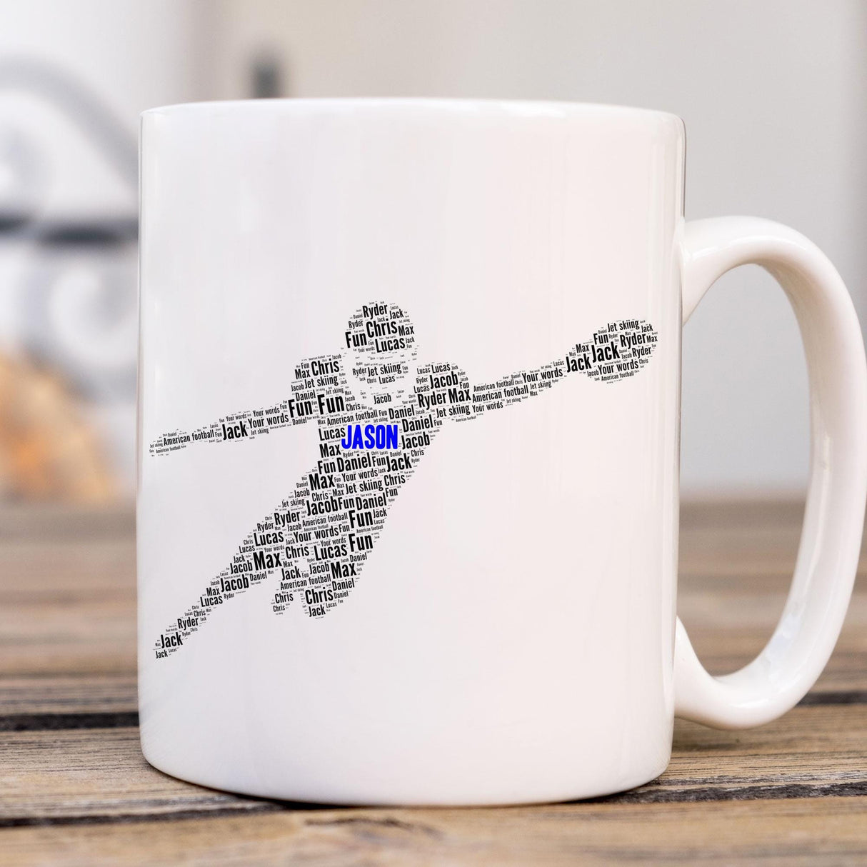 Personalised American football Birthday Card, word art Cards, For Her, Him, Boys, Girls, Kids - Daughter, Son, Father, A5 greeting cards