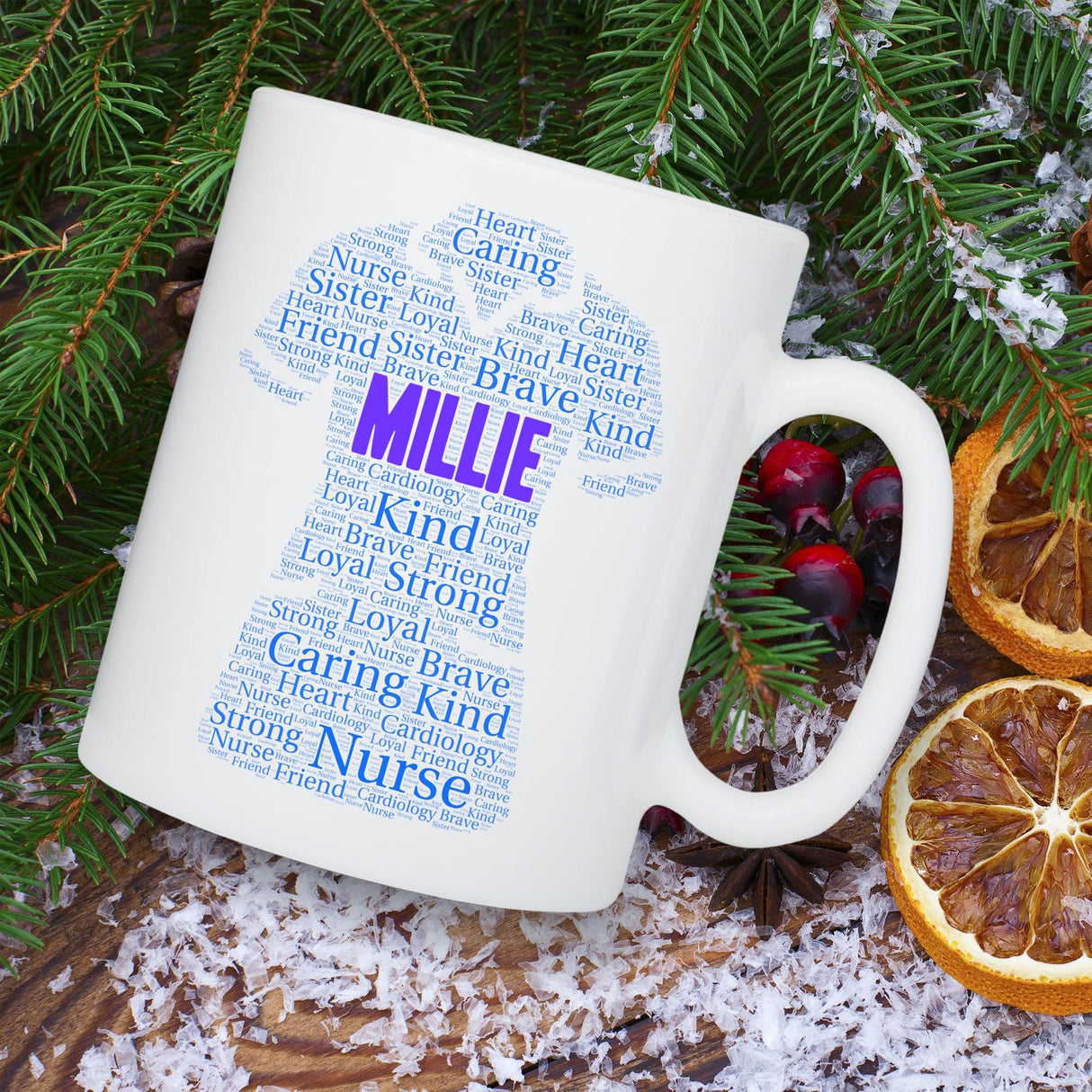 Personalized Nurse Birthday card, Nurse Word Art Print, NHS Worker Tunic Word cloud Print, For Her, A5 greeting cards