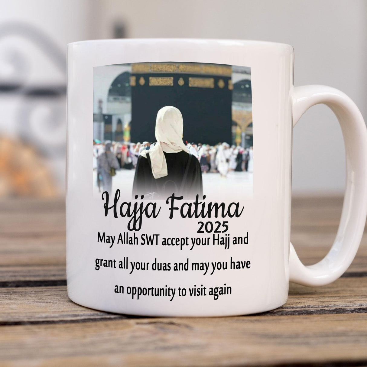 Personalised Hajj Mubarak Souvenir Photo Mug