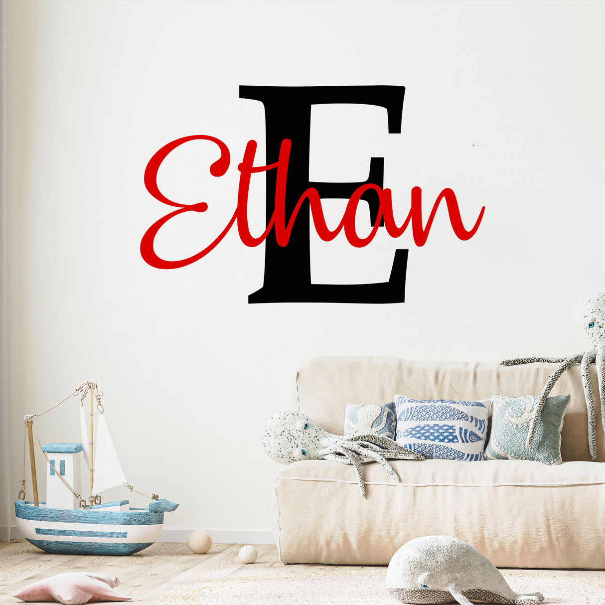 Personalised Boy name wall Decals