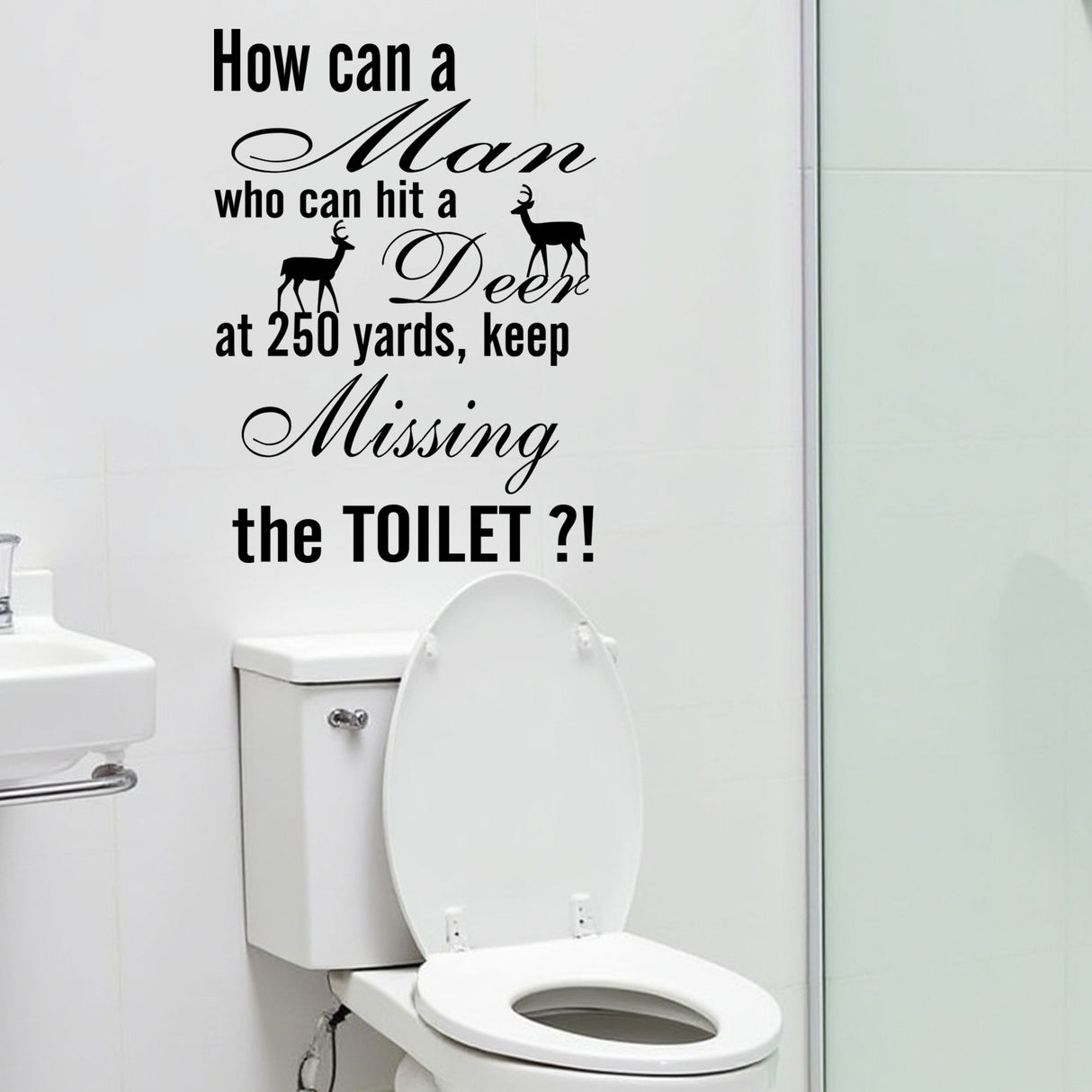 Funny Toilet Quote Wall Sticker – Bathroom Humor Vinyl Decal for Home or Guest Loo