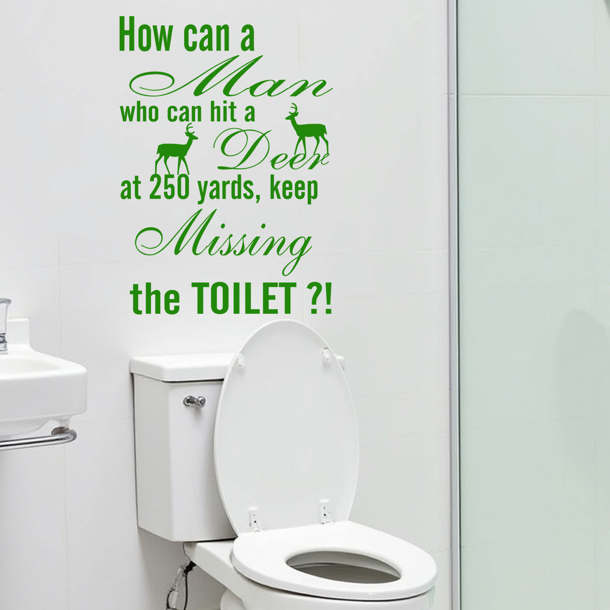 Funny Toilet Quote Wall Sticker – Bathroom Humor Vinyl Decal for Home or Guest Loo