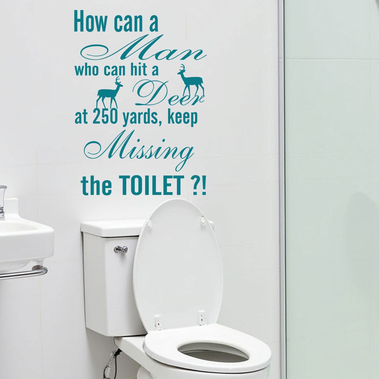 Funny Toilet Quote Wall Sticker – Bathroom Humor Vinyl Decal for Home or Guest Loo