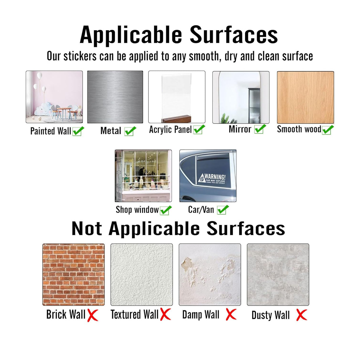 Where to apply jrdecal Wall Stickers