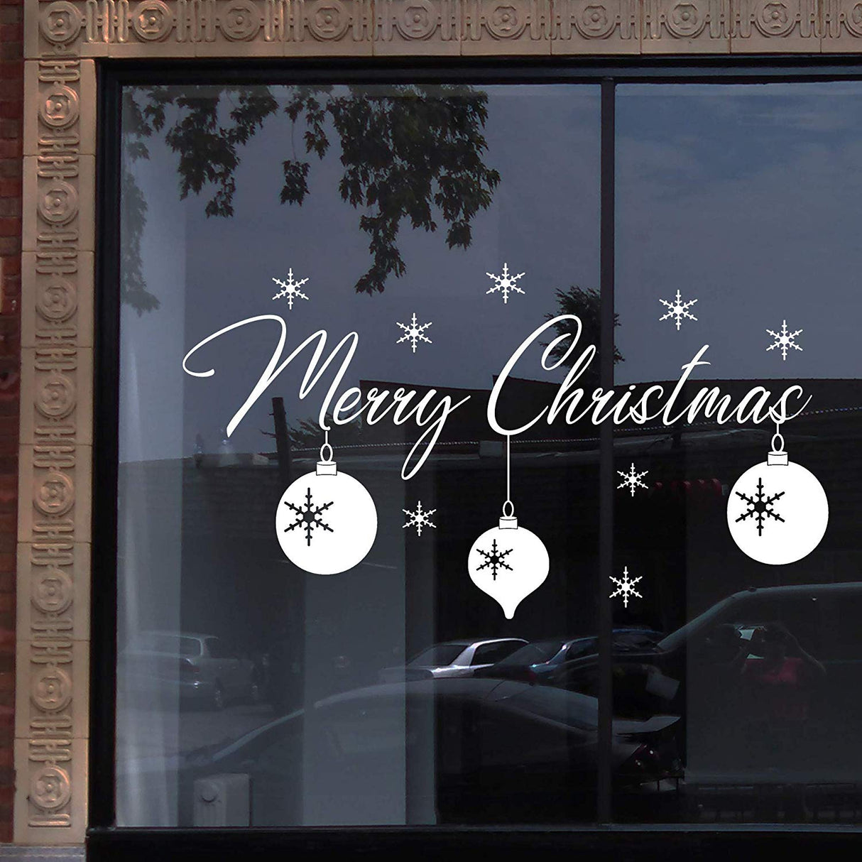 Merry Christmas wall sticker Shop window sign