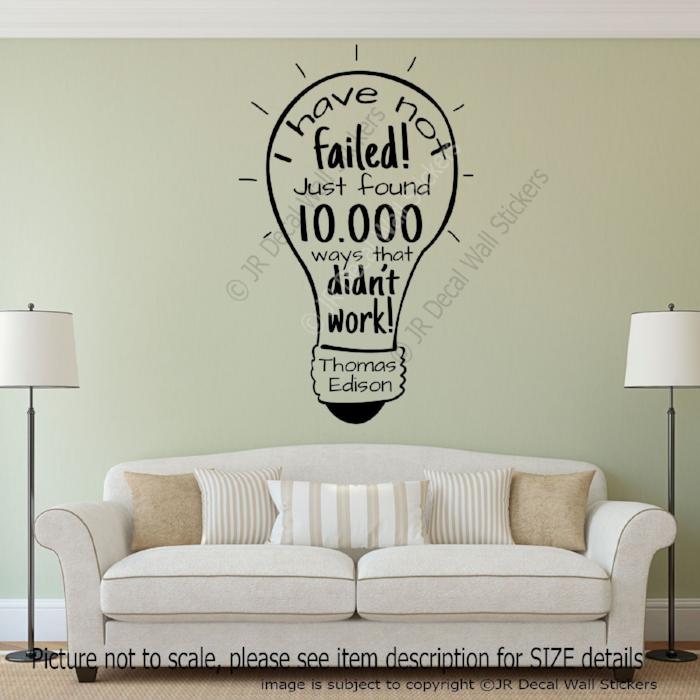 I have not failed Inspirational quotes wall stickers
