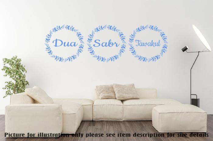 "DUA, SABR, Tawakul" Printed Islamic wall art
