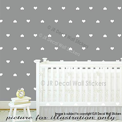 Love Hearts Pack of 30 Removable vinyl Wall art Decals
