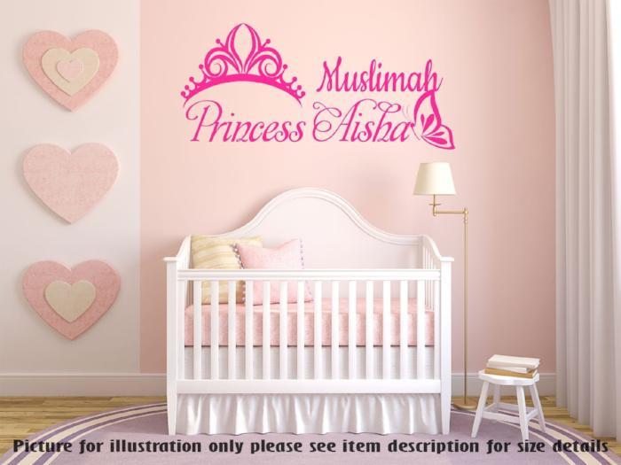 Muslimah Princess Personalised name sticker
