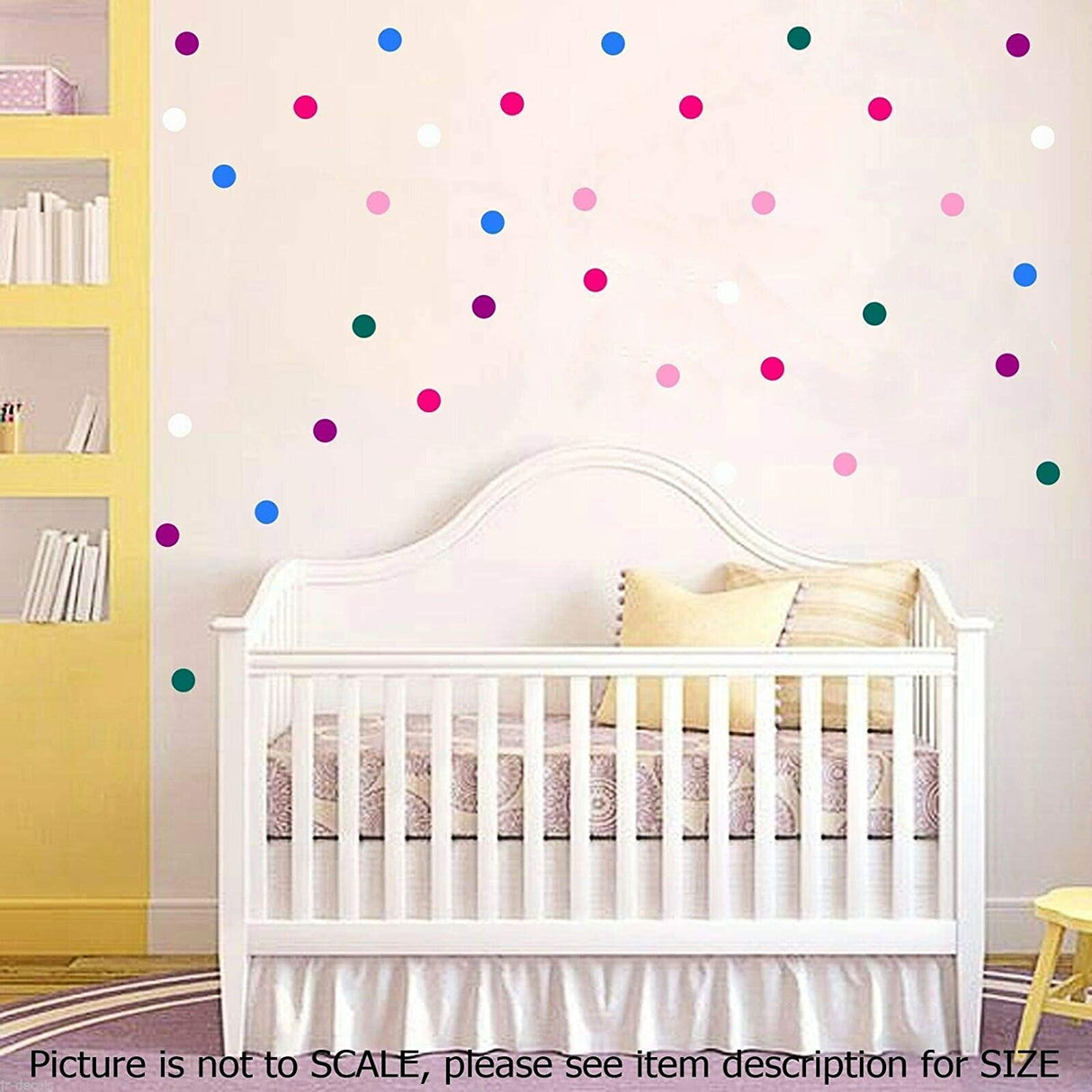 Polka Dot Wall Stickers 3cm, Removable Vinyl Wall Decals