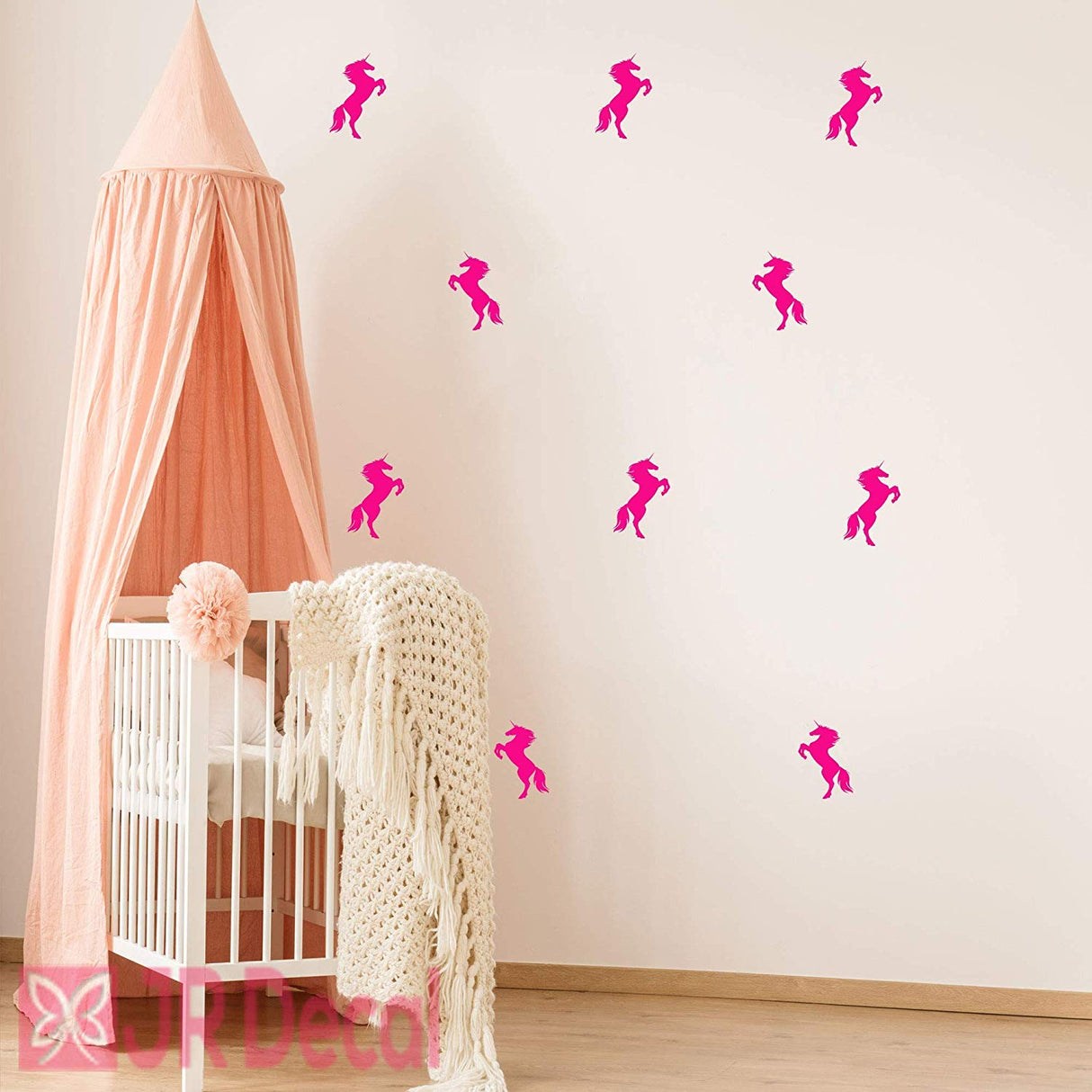 Unicorn set girls bedroom nursery Wall Decals