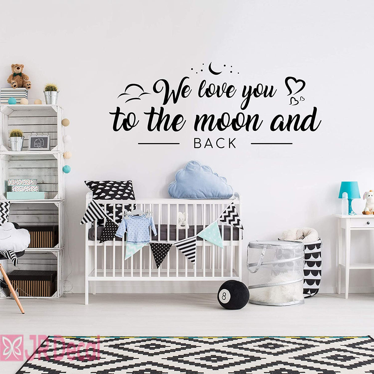 We love you to the moon and back wall stickers