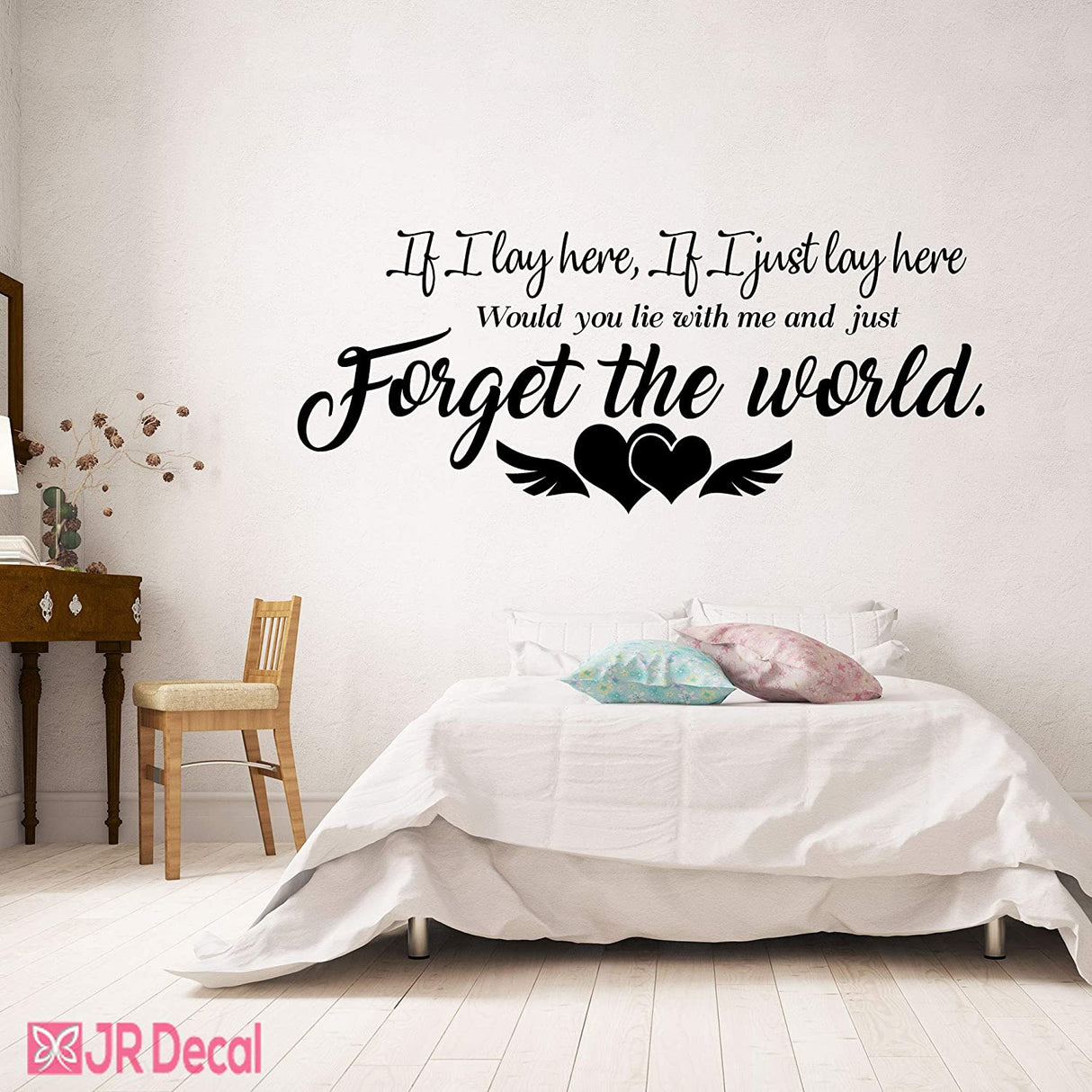 Just forget the world - Romantic quotes wall stickers