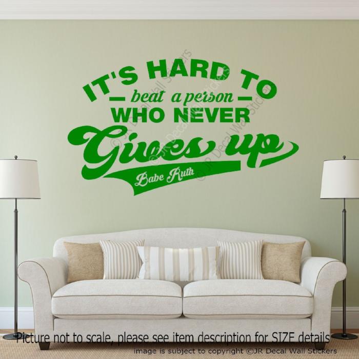 Babe Ruth Inspirational quotes wall art