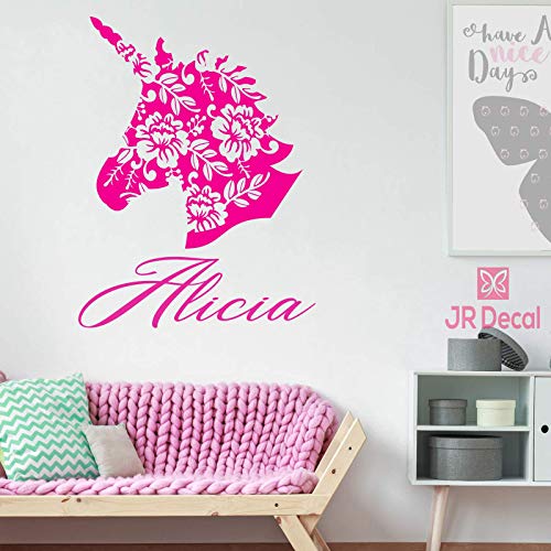 Unicorn wall sticker with Personalised name sticker