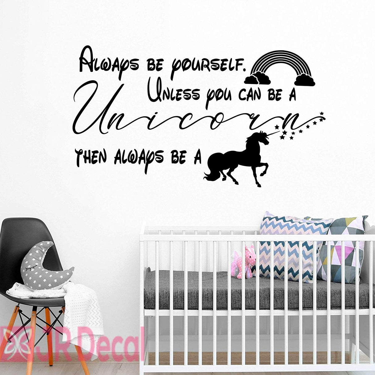 Always be Yourself- Unicorn Inspirational Wall Decals