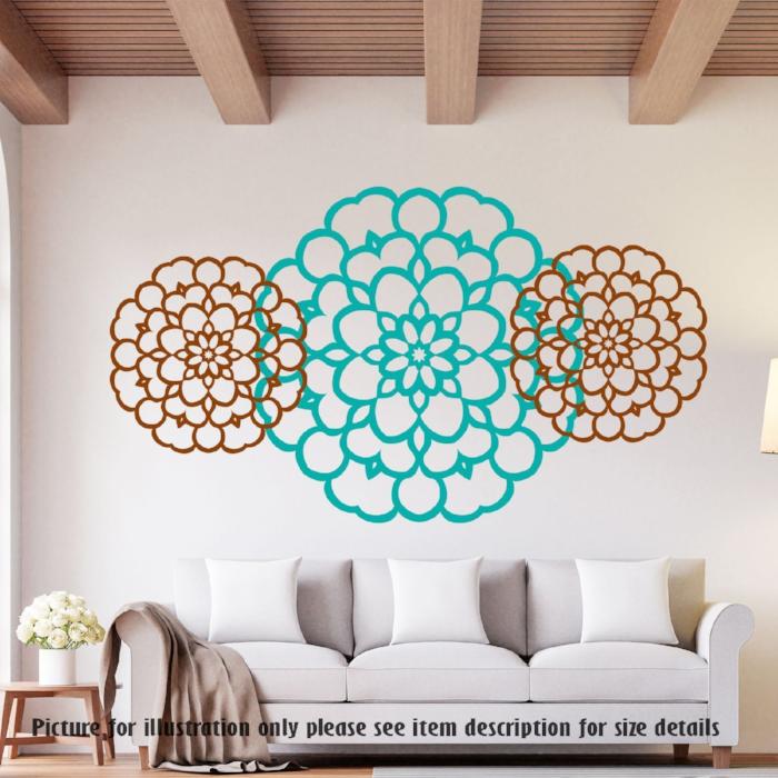 Big Flower Removable Vinyl Wall Decals pattern