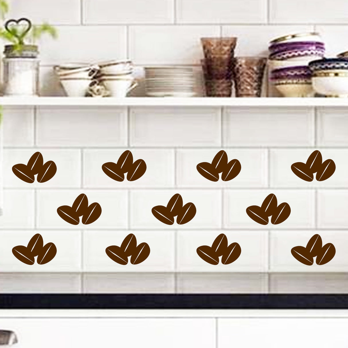 Coffee Beans kitchen Tile wall stickers
