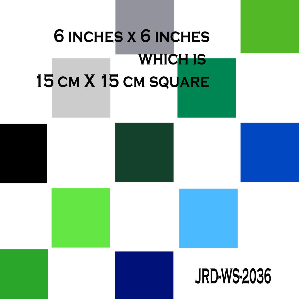 Colorful Square Tile wall Sticker for Bathroom