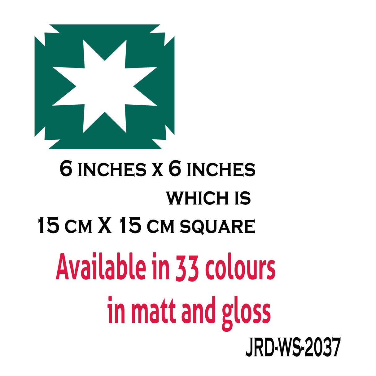 Square Stars Tile wall Sticker for Bathroom