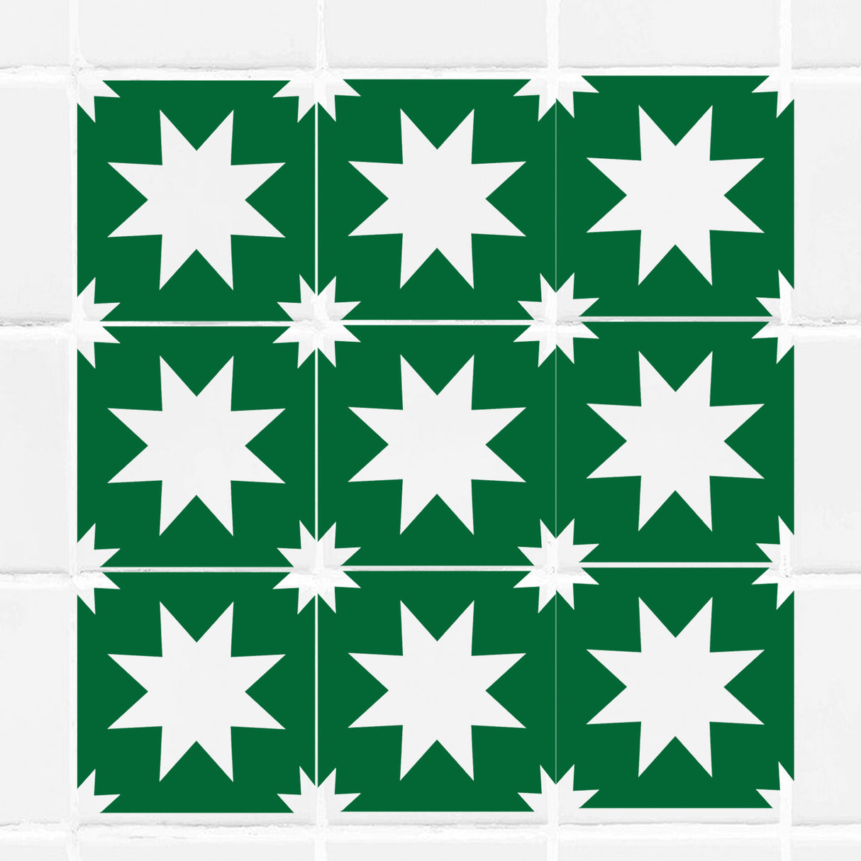 Square Stars Tile wall Sticker for Bathroom